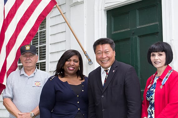 State Senator Tony Hwang attends a news conference announcing details of the 123rd Independence Day ceremony in Fairfield, CT. Fairfield CT June 16, 2016.