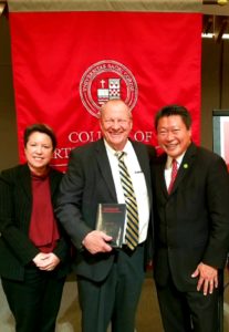 Left to right: Dr. Lesle DeNardis, Director of SHU’s Institute for Public Policy, Dr. Gary Rose, SHU Professor and author of Connecticut in Crisis, and state Senator Tony Hwang, currently serving as Legislator-in-Residence fellow at SHU Institute for Public Policy.