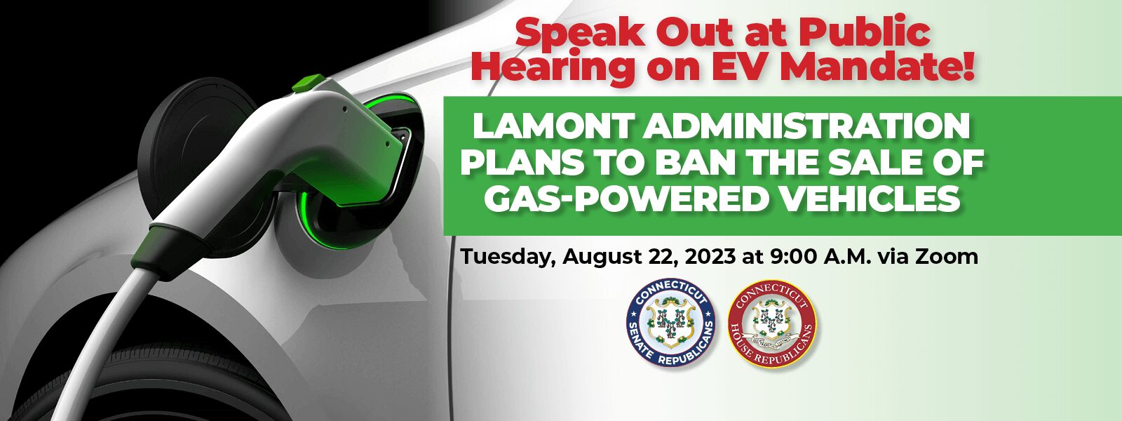 Speak out on proposed ban on gas-powered cars in CT!