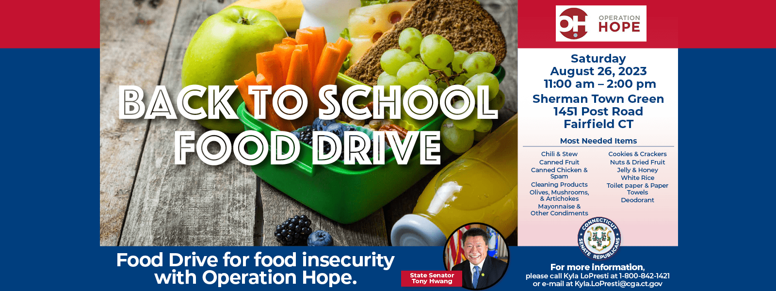 Mark your calendars for our food drive!
