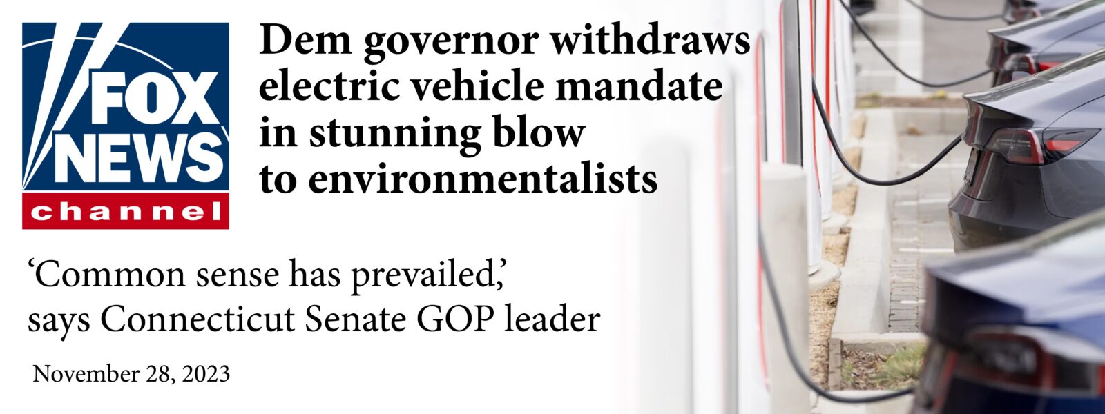 FOX News: Dem governor withdraws electric vehicle mandate in stunning blow to environmentalists