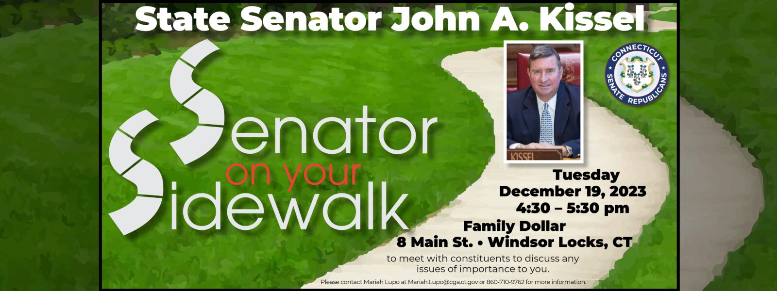 Mark your calendars and join us in Windsor Locks! Connecticut Senate