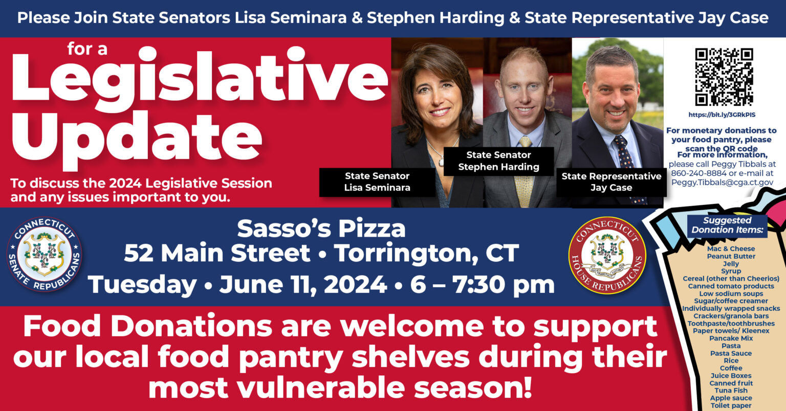 Tuesday in Torrington: Lawmakers Host Update at Sasso’s Pizza ...